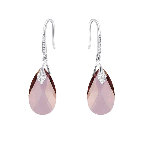 Серебряные серьги "Baroka III (Antique Pink)" с кристаллами Swarovski™